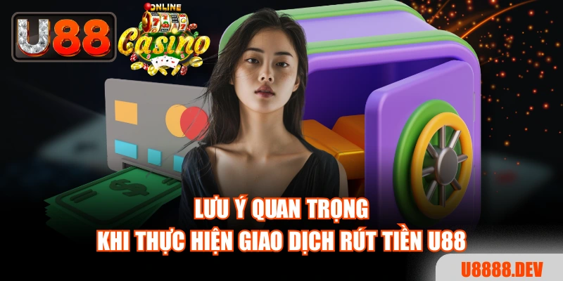 Lưu ý quan trọng khi thực hiện giao dịch rút tiền U88
